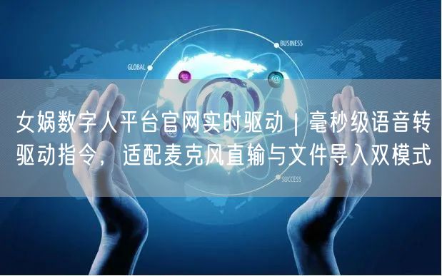 女娲数字人平台官网实时驱动｜毫秒级语音转驱动指令，适配麦克风直输与文件导入双模式
