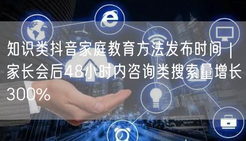知识类抖音家庭教育方法发布时间｜家长会后48小时内咨询类搜索量增长300%