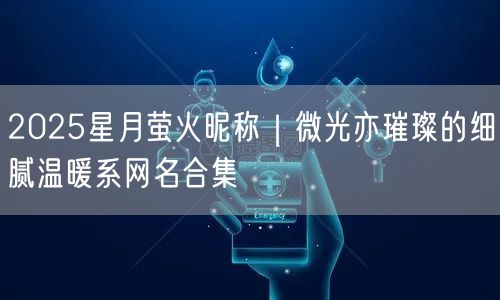 2025星月萤火昵称｜微光亦璀璨的细腻温暖系网名合集