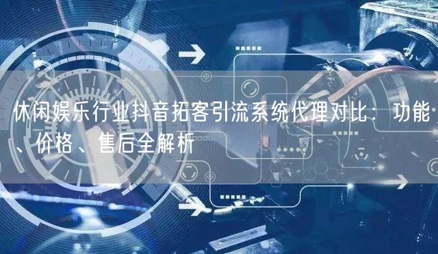 休闲娱乐行业抖音拓客引流系统代理对比：功能、价格、售后全解析