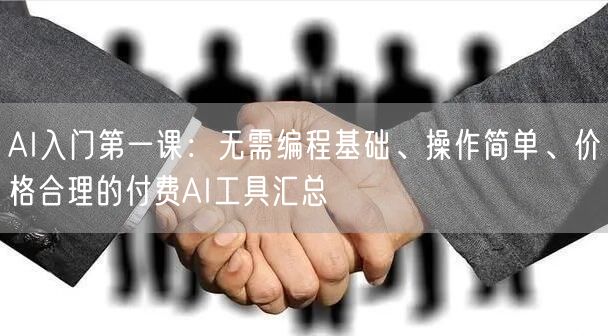 AI入门第一课：无需编程基础、操作简单、价格合理的付费AI工具汇总