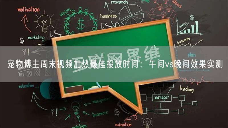 宠物博主周末视频加热最佳投放时间:午间vs晚间效果实测